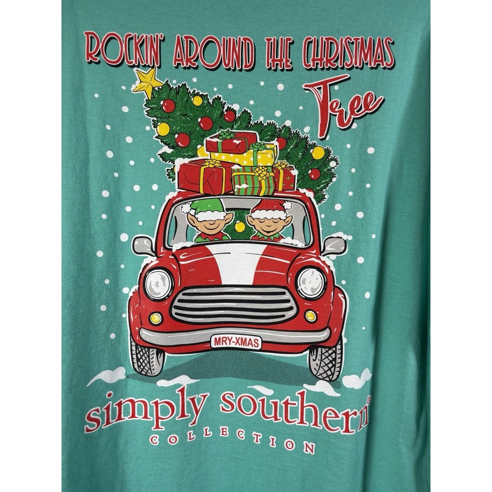 Simply Southern shirt size XL christmas elfs long sleeve pullover